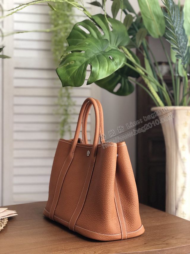 HERMES女包 花園包 Garden party  愛馬仕手提包 手腕包 大小號 法國Fjord進口原廠牛皮 愛馬仕彩繪帆布內裏  Ama1670